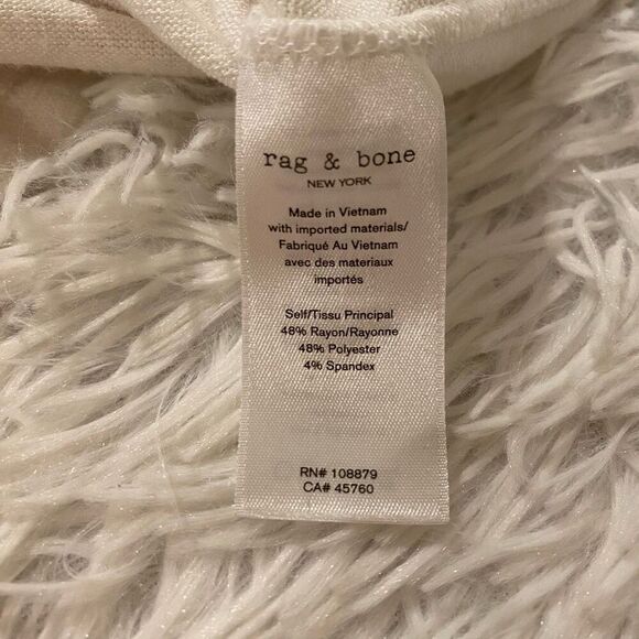 Rag & Bone V Neck Sweater in White Small - Picture 6 of 7